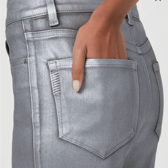 Paige jeans. NWT. Size 33. Silver shimmer. - Picture 2 of 14